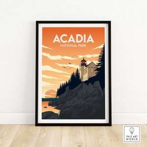 Acadia Wall Art Print | National Park Poster Wall Art | Framed & Unframed Artwork | Travel Gift