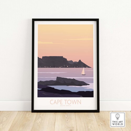 Cape Town Print South African Wall Art Surf Poster Table Etsy