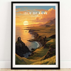 Isle of Skye Kunstdruck | Schottland Reise Poster | Geburtstagsgeschenk | Hochzeitstag Geschenk | Kunstdruck