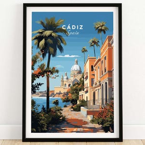 Cadiz Spain Travel Print Artwork Wall Hanging Home Decoration Gallery Wall Art Birthday present Wedding Anniversary Gift Home Office Decor