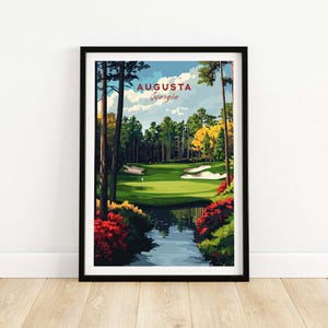 Augusta National Golf Course Art Print - Iconic Georgia Golf Links Wall Decor for Golf Lovers & Home Office