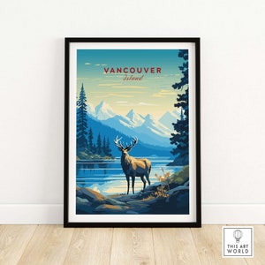Vancouver Island Print | Canada Travel Poster | Birthday present | Wedding anniversary gift | Art Print