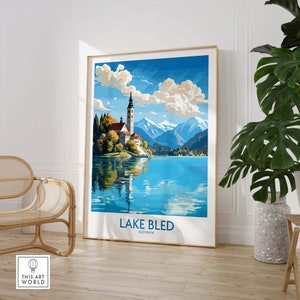 Lake Bled Art Print part of our best collection or travel posters and prints - This Art World