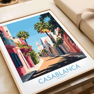 Casablanca Wall Art Print Casablanca Travel Print Wall Art Casablanca Wall Hanging Home Decor Casablanca Gift Art Lovers  Morocco Wall Art
