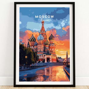 Moscow Travel Print - St. Basil's Cathedral Poster Moscow Wall Art