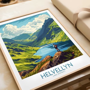 Helvellyn Poster Wall Art Print Travel Poster Home Decor Artwork Poster Gift Digital Illustration Artwork Home Art Lover Print