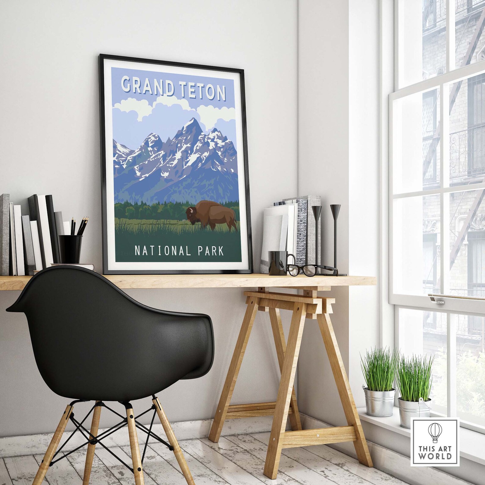 Grand Teton Wall Art National Park Poster Grand Teton - Etsy