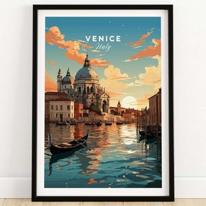 Impresión de Venecia / Póster de viaje a Italia / Regalo de cumpleaños / Regalo de aniversario de bodas / Impresión artística de Venecia de Italia