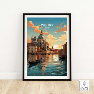 Venice Print | Italy Travel Poster | Birthday present | Wedding anniversary gift | Art Print