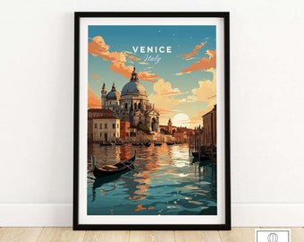 Venice Print | Italy Travel Poster | Birthday present | Wedding anniversary gift | Art Print