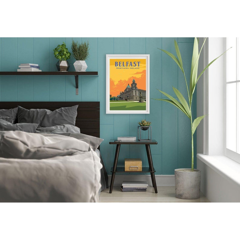 Belfast Print Northern Ireland Wall Art Travel Poster Etsy