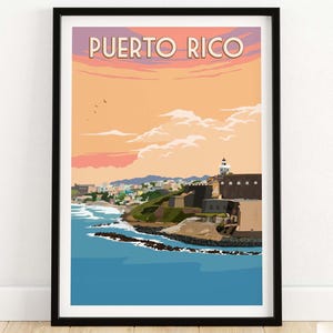 Puerto Rico Wall Art | San Juan Travel Poster Print