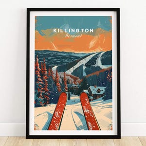 Killington Ski Resort Travel Print Wall Art Killington Home decor Killington Gift Art Lovers Vermont Art Lover Gift Print Art