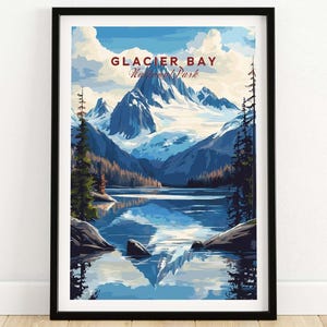 Glacier Bay Wall Art Print National Park Print Alaska Wall Art Home Decor glacier Bay Gift Art Lovers  Art Home Decor