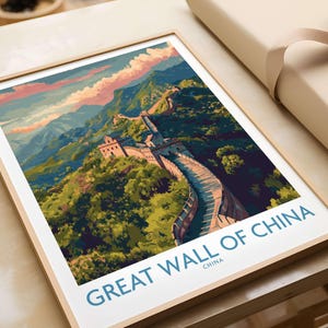 Great Wall of China Travel Poster Print