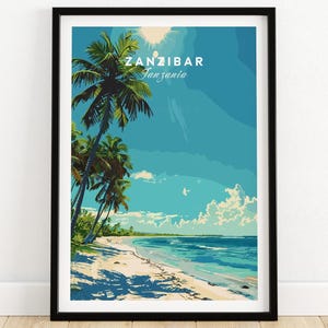 Zanzibar Travel Print Zanzibar Travel Print Wall Art Tanzania Wall Hanging Home Decor Zanzibar Art Lover Gift Zanzibar Birthday Present