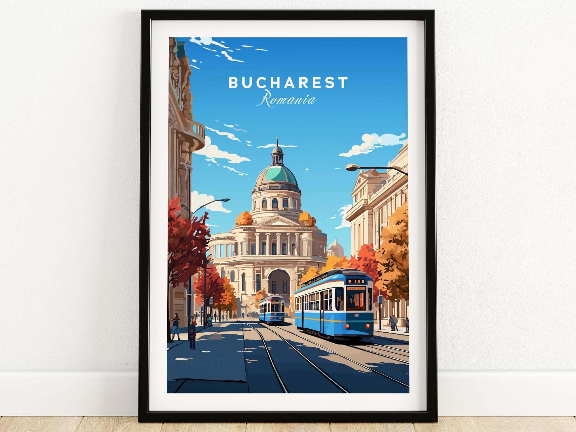 Bucharest Poster Romania Travel Poster | Birthday Present