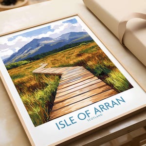 Isle of Arran Wall Art Gift House Decoration Scotland Poster  Print Isle of Arran Decor Housewarming Gift Living Room