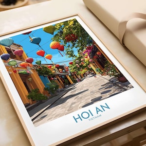 Hoi An Vietnam Lanterns Wall Art Print, Asian Home Decor, Colorful Lantern Poster, Vietnamese Cultural Artwork, Boho Wall Hanging, Gift Idea