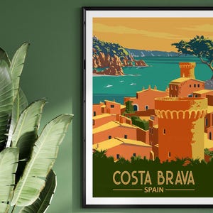 Costa Brava Poster Spanien | Poster | Gerahmtes Spanisches Wohndekor | Costa Brava Geschenk