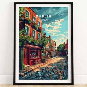 Dublin Irland Poster Dublin Wand Kunst Druck Irland Poster Dublin Poster Kunstwerk Reise Home Dekor Haus Wand Kunst Dublin Geschenk