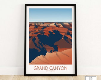 Grand Canyon National Park Art Print | National Park Poster | Gift Idea | Framed & Unframed Wall Art | Minimalist Home Decor Artwork