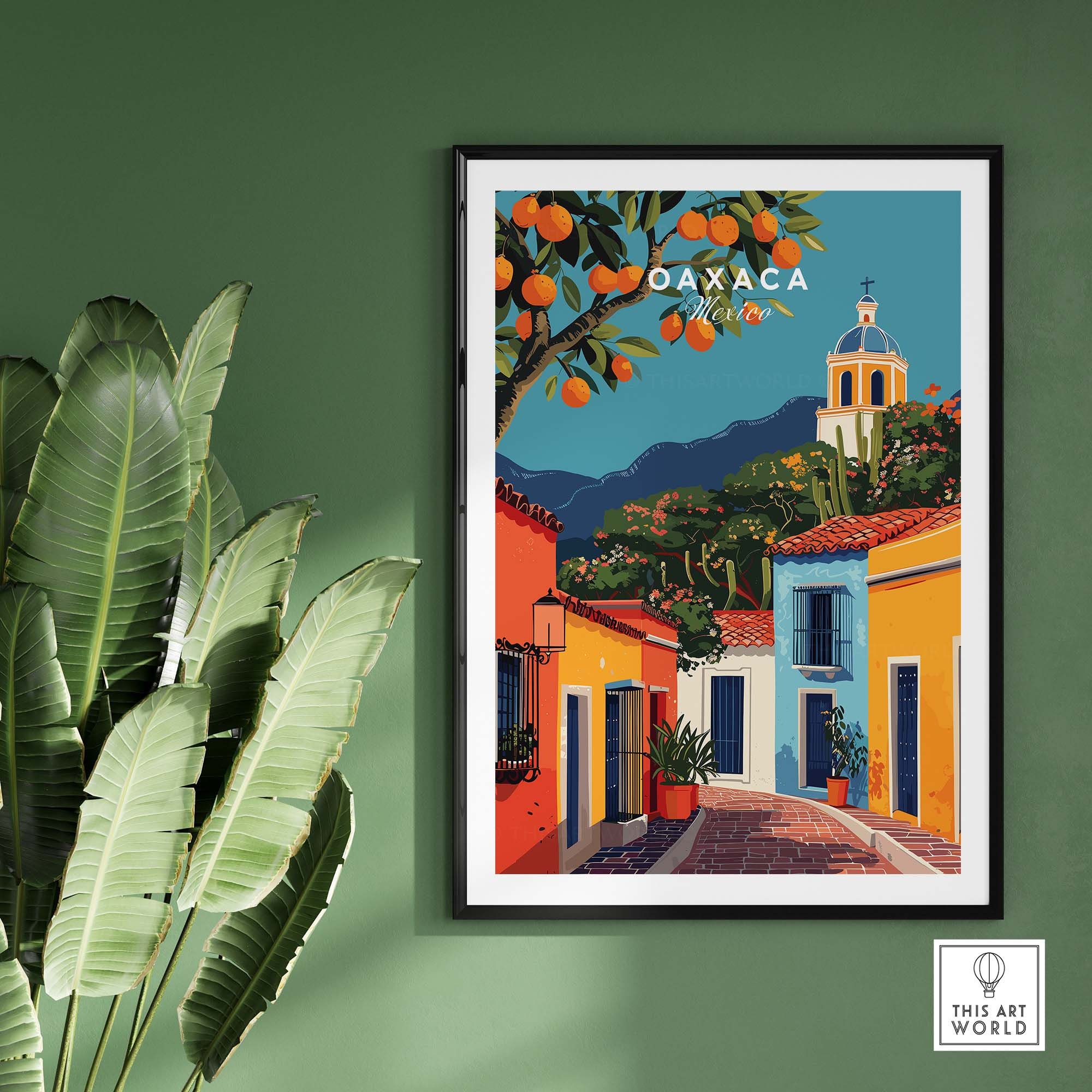 Oaxaca Mexico Travel Poster, Vibrant Wall Art Print - Etsy