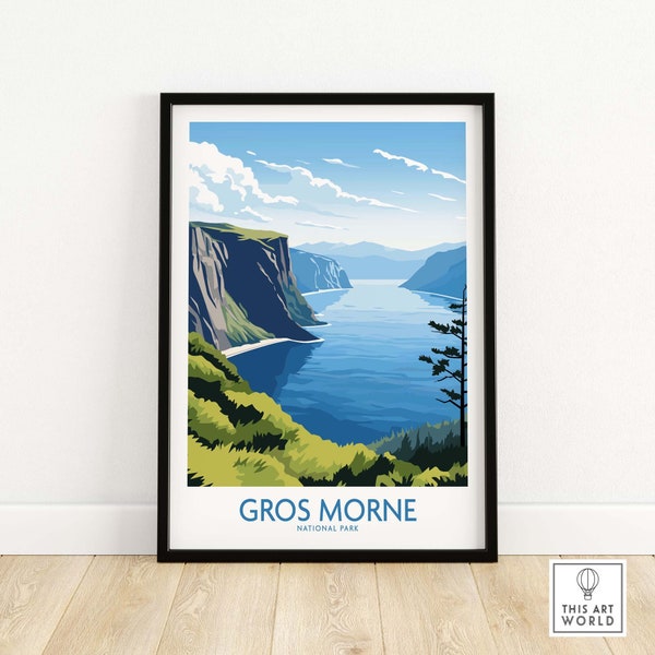 Gros Morne Print National Park Art Print Travel Print | Home Décor Poster Gift | Digital Illustration Artwork | Birthday Present