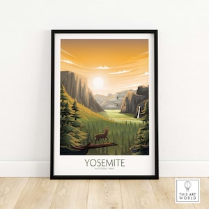 Yosemite Wall Art | National Park Poster | Yosemite Print | Travel Poster | Yosemite Gift
