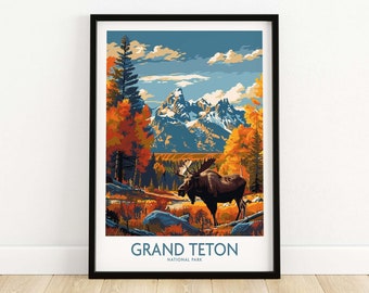 Grand Teton National Park Poster - Vibrant Nature Wall Art