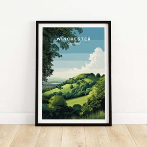 Winchester Print England Old Winchester Hill Wall Art Old Winchester Hill Poster Gift Hampshire