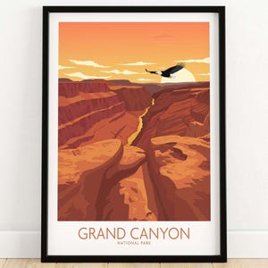 Grand Canyon National Park Poster | Art Print | Wall Art | Travel Poster | Home Decor Gift