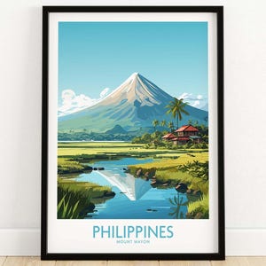 Philippines Print Travel Print | Home Décor Poster Gift | Digital Illustration Artwork