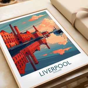 Liverpool Art Print Liverpool City Travel Poster Liverpool Gift