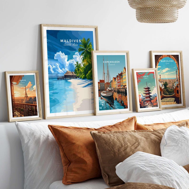 Maldives Print Tropical Beach Maldives Wall Art Gift House Decoration ...