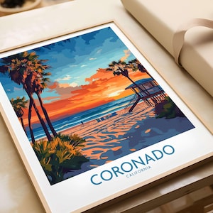 Coronado Poster Travel Print Wall Art Coronado Home Décor Coronado Gift Art Lovers California Art Lover Gift Print Art Coronado Beach