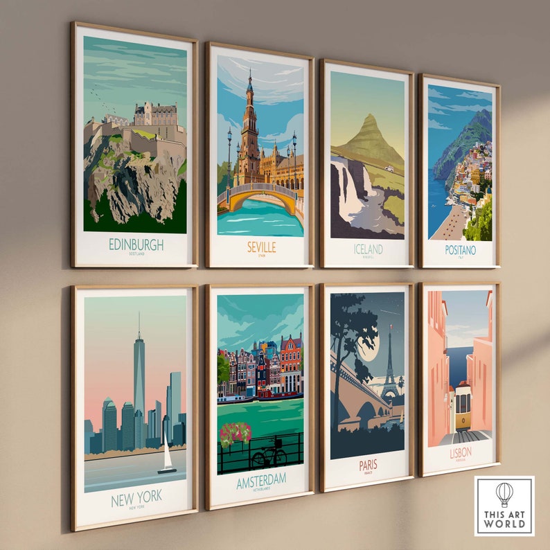 Edinburgh Print Scotland Travel Poster