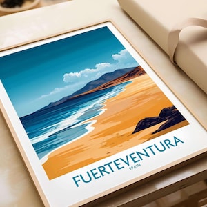 Fuerteventura Travel Poster Fuerteventura Wall Art Print Fuerteventura Poster Wall Decor Illustration Fuerteventura Art Geschenk
