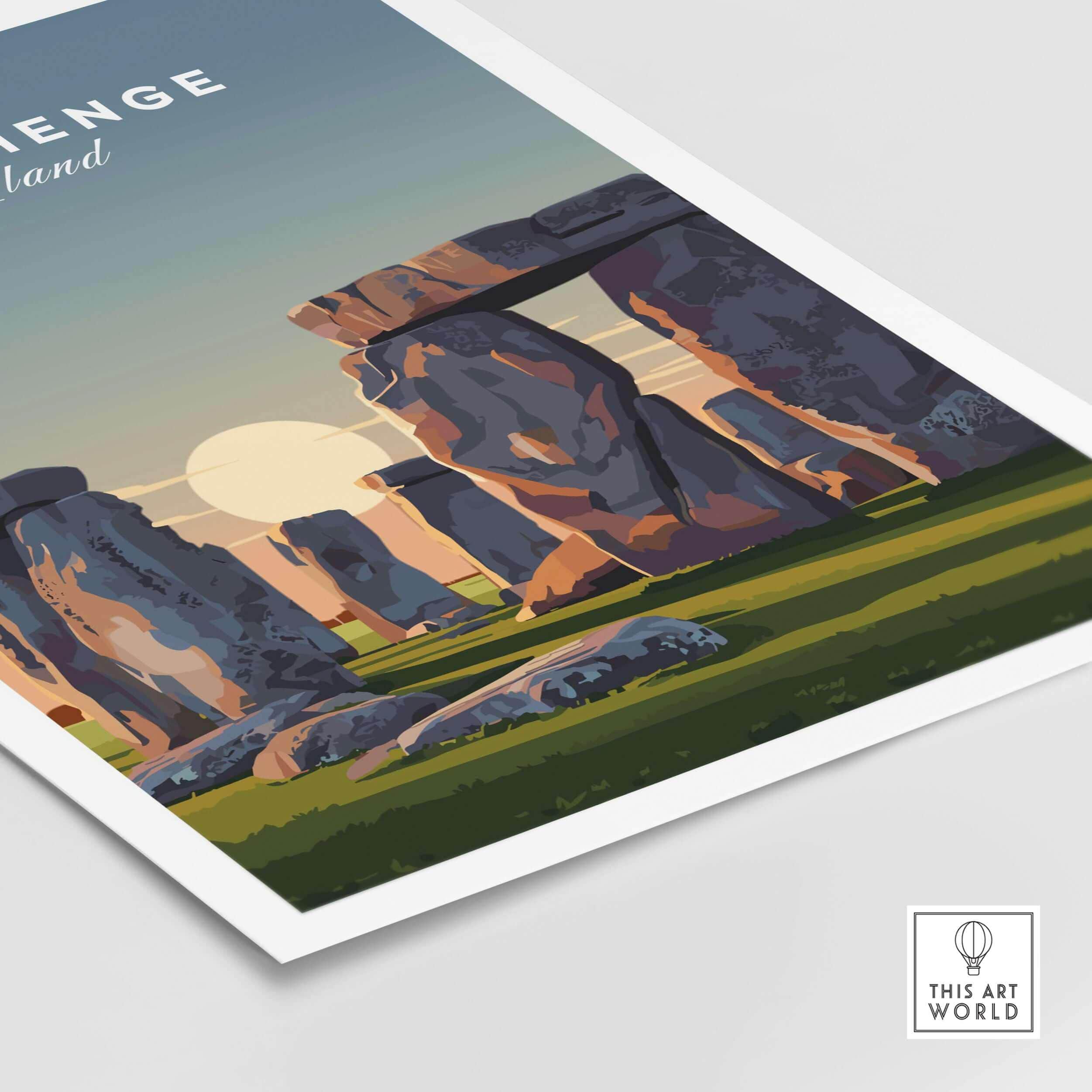 ストーンヘンジの至点ポスター、イングリッシュ・ヘリテージのウォール