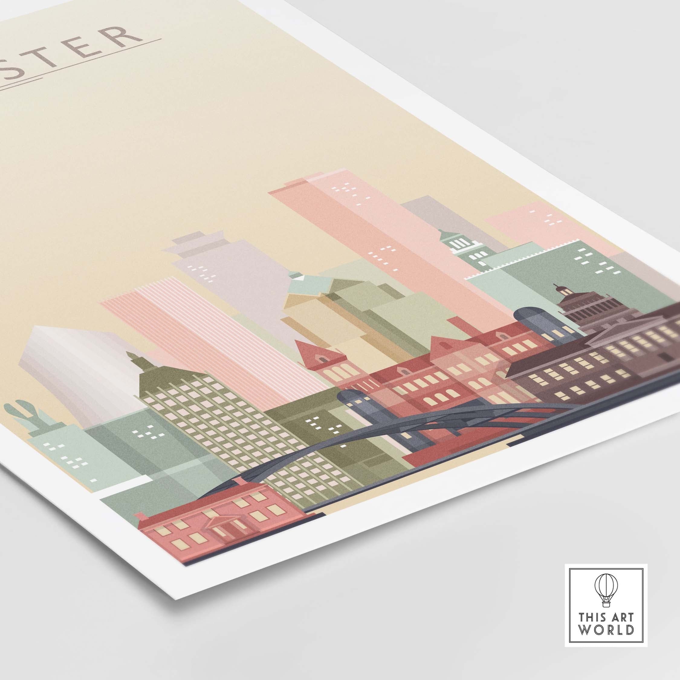 Rochester Skyline Wall Art Print | Rochester New York Poster | City ...