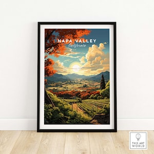 Napa Valley Art Print | Plakat do dekoracji domu | Prezent urodzinowy | Prezent na rocznicę ślubu | Art Print na ścianę