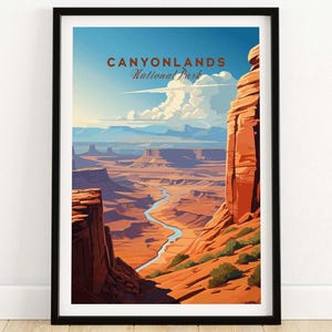 Canyonlands Print National Park Art Print Travel Print | Home Décor Poster Gift | Digital Illustration Artwork | Birthday Present