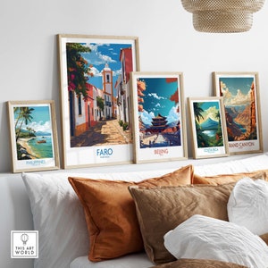 Faro Print Portugal part of our best collection or travel posters and prints - This Art World