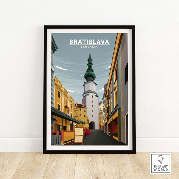 Bratislava Poster Slovakia Wall Art Print - Slovakia Gift