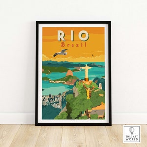 Rio de Janeiro Wall Art Poster Print - Brazil Gift