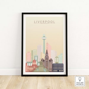 Liverpool City Skyline Wall Art Print