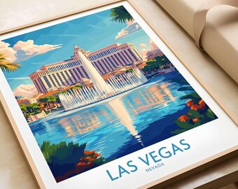 Las Vegas Travel Poster Birthday Present Las Vegas Wedding Anniversary gift