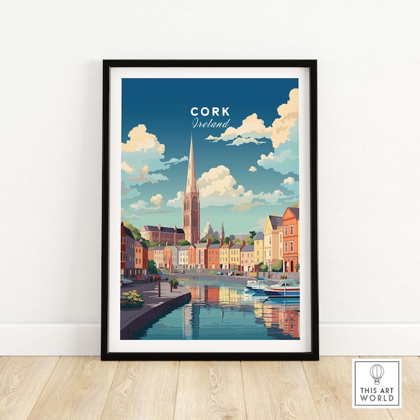 Cork City Ireland Print | Home Décor Poster Gift | Birthday present | Wedding anniversary gift | Wall Art Print