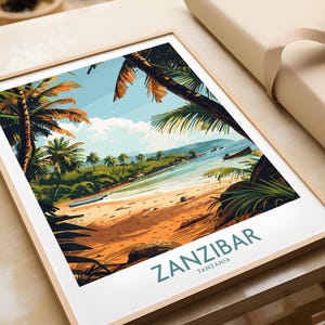 Zanzibar Poster - Tanzania Zanzibar Travel Print Wall Art Tanzania Wall Hanging Home Decor Zanzibar Art Lover Gift Zanzibar Birthday Present