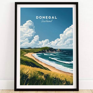 Donegal Travel Print Donegal Art Print Travel Print | Home Décor Poster Gift | Digital Illustration Artwork River Eske Ireland